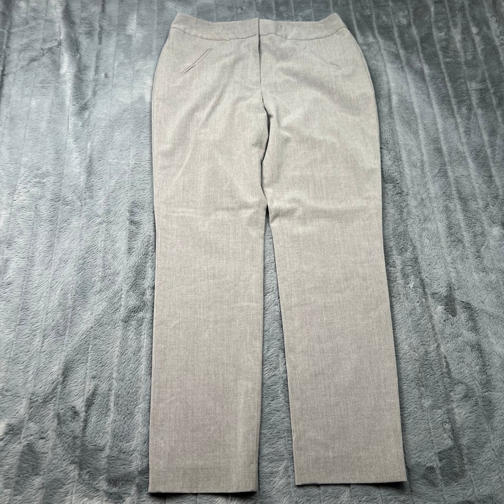 Tahari Arthur S Levine Womens Gray Straight Leg Dress Pants Size 6 Workwear